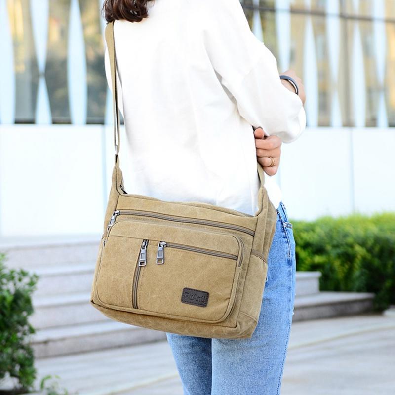 Buy Men's Canvas Shoulder Bag Large Capacity Washable Bag Outdoor