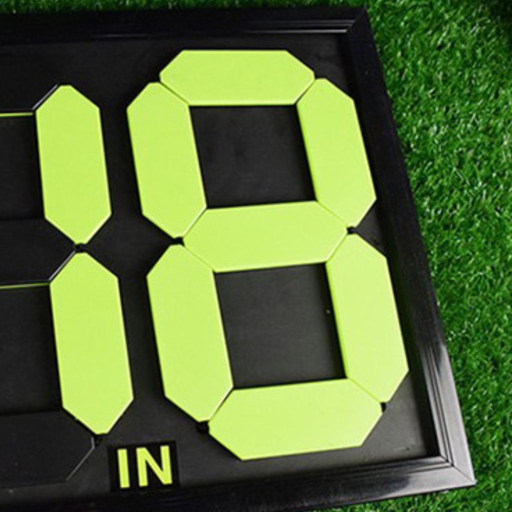 Soccer Substitution Board Printed Labels Flip Number Board Sports Gear Pvc Black For Training