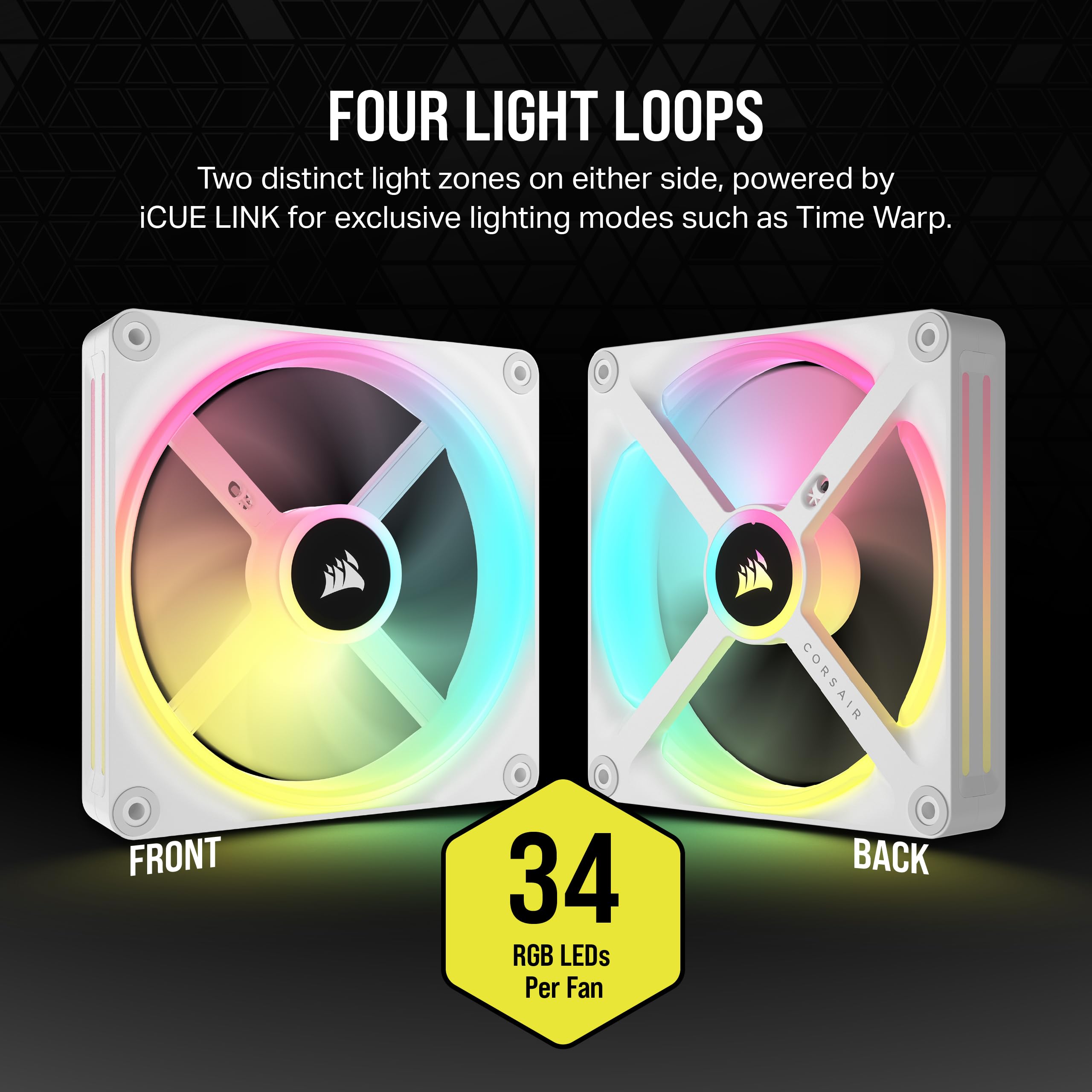 Corsair Стартовый комплект ICUE LINK QX140 RGB, белый 140-мм