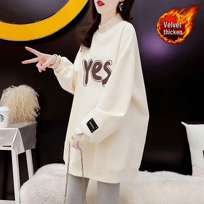 ZOSOUL Women's Color-Block Fleece-Lined Pullover Sweatshirt