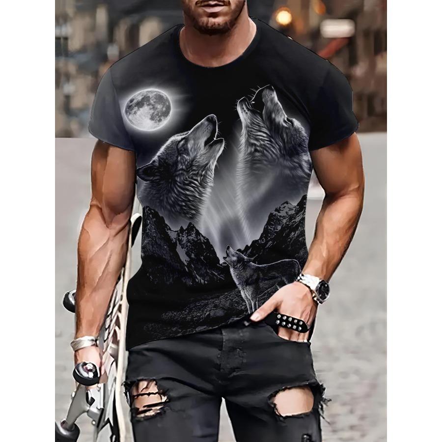 

Летняя футболка с коротким рукавом больших размеров, мужская одежда, черный волк, животные, 3d футболки с принтом, мужская повседневная спортивная футболка, мужская XXXL