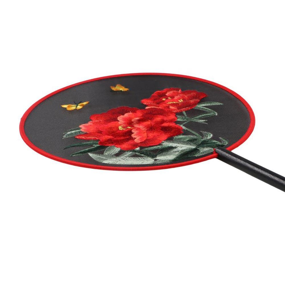 Handheld Embroidery Fan with Pendant Silk Fan Classical Chinese Style Fan Chinese Wedding