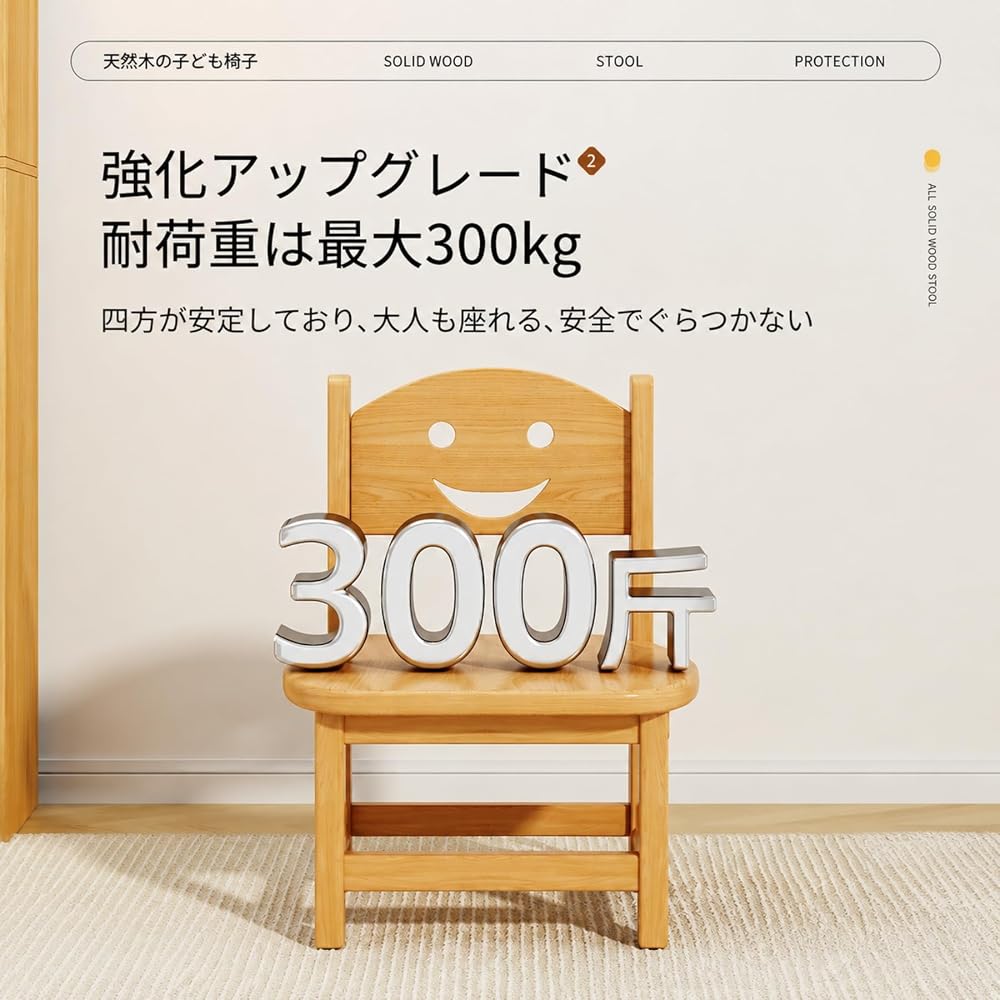 WXQ Children's Wooden Low Chair with Backrest, Mini Chair, Cottage Style, for Dining Room,