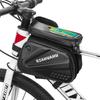 Wasserdichte EVA Hartschalen-Fahrrad-Oberrohrtasche, Fahrrad-Handyhülle mit Touchscreen und reflektierendem Streifen für MTB & Rennräder