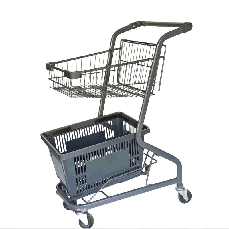 Double-Layer Retail Shopping Cart
