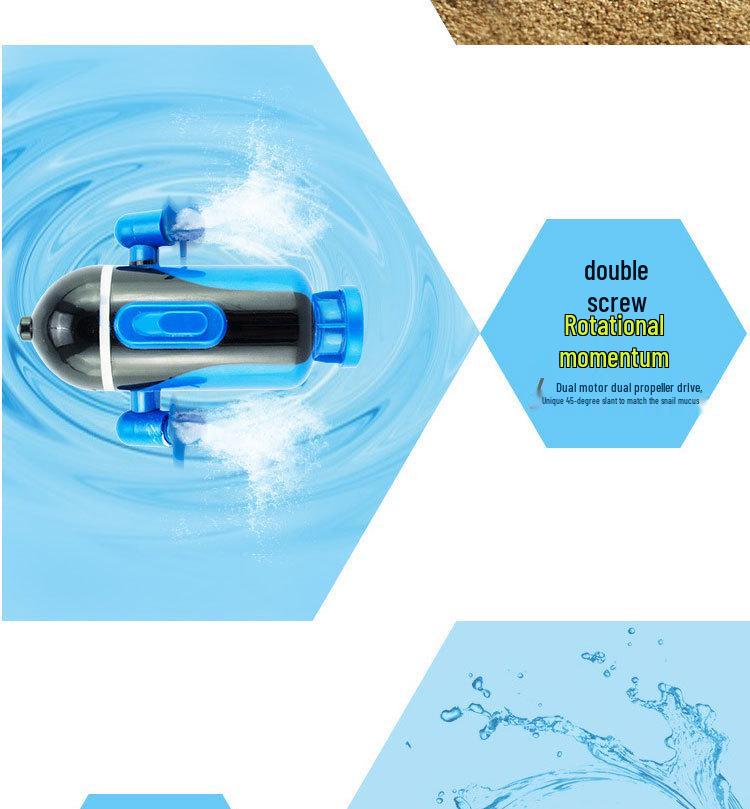 Four-Six Channel Mini Wireless Remote Control Submarine Toy Boat for Teasing Fish