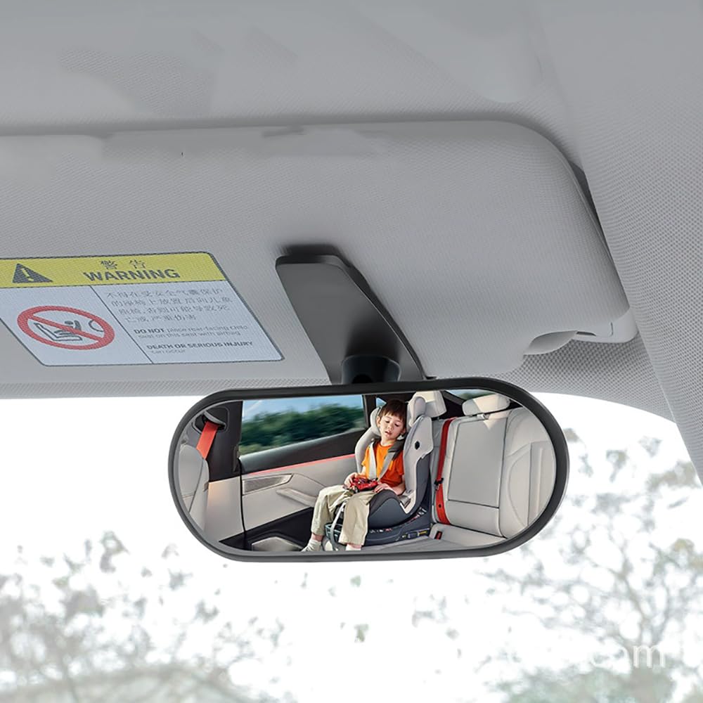 Car Baby Mirror, Curved Mirror, Auxiliary Mirror, Large View Mirror, 360 Degree Rotation, Back