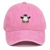 Vyšívaná tučňáčí baseballová čepice - Unisex Retro měkký kšilt Sluneční klobouk