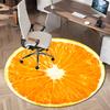 1Pc food theme Printed circular carpet, home door mat, outdoor travel protection carpet A5