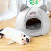 Cat Pet Dog Warm House Cave Beds for Indoor Cats Cozy Wool Igloo Nest Kennel M/L/XL