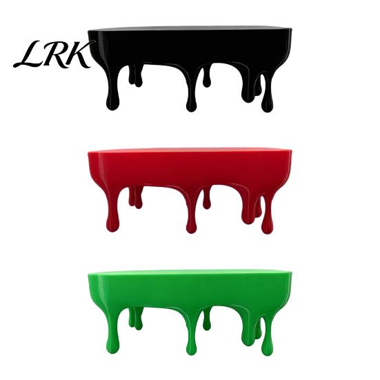 Black Floating Shelf Melting Dripping Wall Shelf, 3D Printed Fun Creative Decor Display for Home Storage Living Room