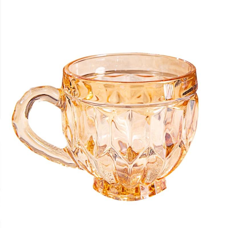 

PIGE HOME 1/2/4/6pcs High-end Crystal Cup Light Luxury Transparent Glass Milk Juice Cup Red Wine Beer Glass Coffee Cup
