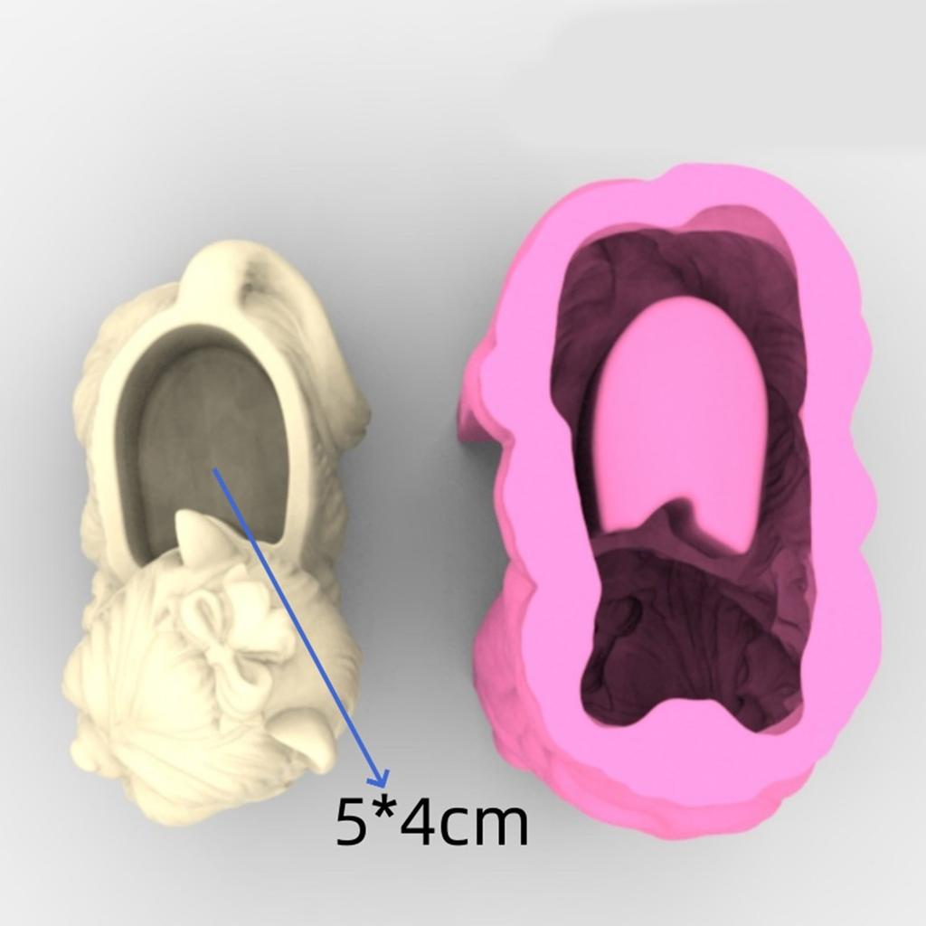 Silikon Blomsterpotteform Silikontekstur Håndlaging Plantetilbehør for Sukulentplanter og Epoxy Resin Håndverk