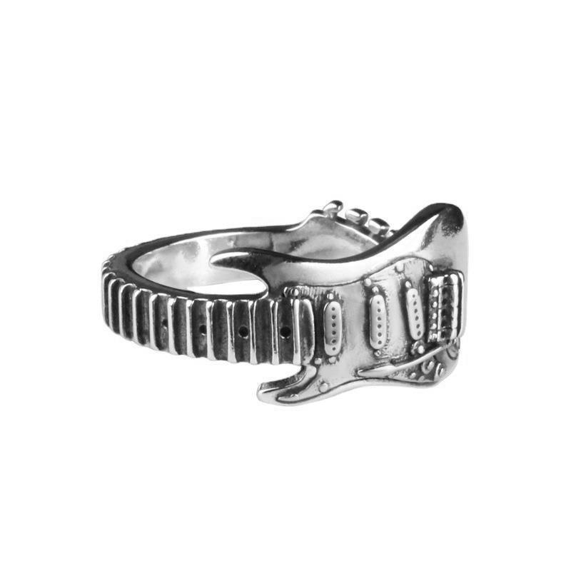 Niche Design Adjustable Index Rings for Women Statement Finger Music Note Guitar Ring Wedding Valentine's Jewelry
