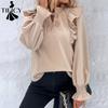 Women's Fashion Casual Fall Winter Solid Color Print Long Sleeve Sweaters