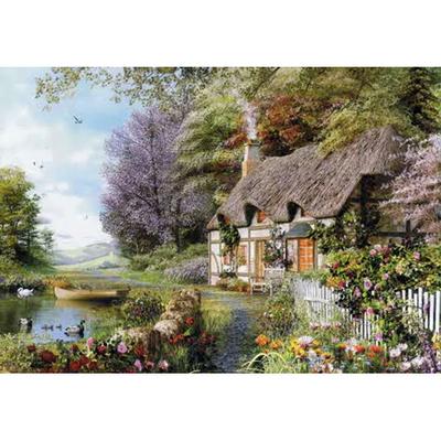 [Chamber Art] 500 Piece Jigsaw Puzzle: Cozy Lakeside Retreat