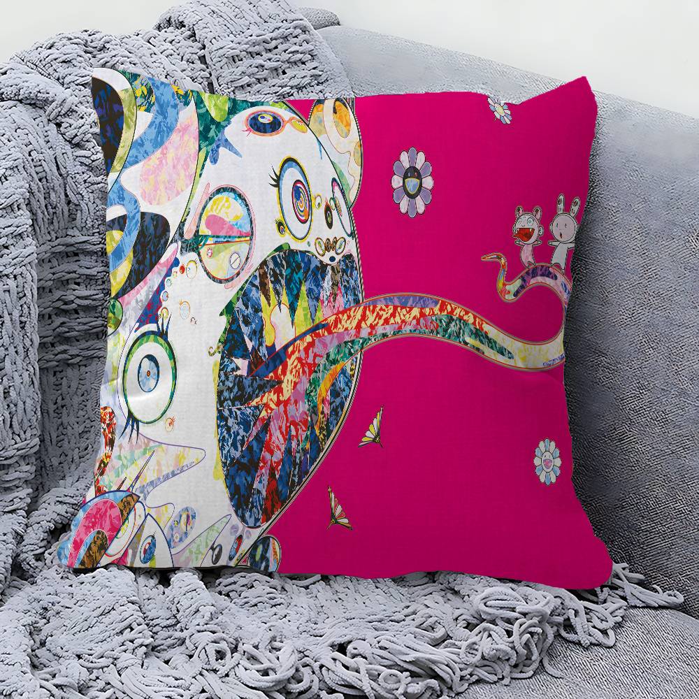

Flower TTakashi Art MMurakami Fashion Pillow Gift Home Office Decoration Bedroom Sofa Car Cushion Cover case x 30x30 cm