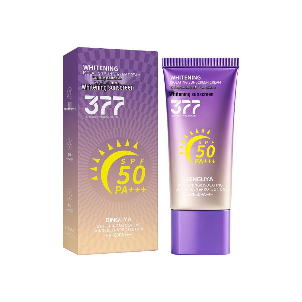 Qing Li Ya SPF50+ 377 Легкое, Некомедогенное Молочко-Спрей для Защиты от Солнца - Водостойкое и Потостойкое УФ-Защита Доступно 5194 Purple Gold Edition Sunscreen