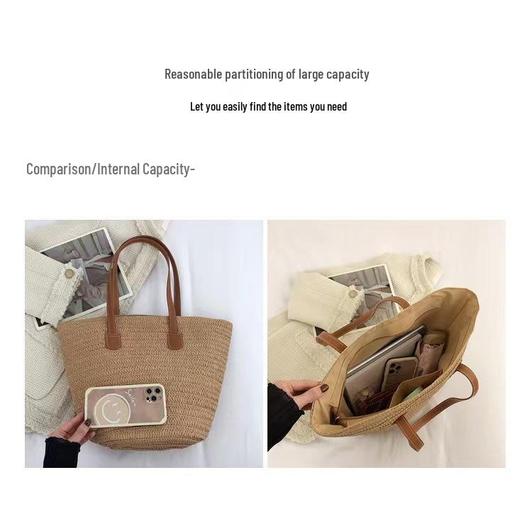 Women's Summer Stylish Large Capacity Woven Tote Bag
