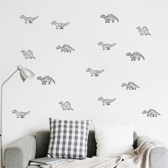 6Pcs Dinosaur Wall Stickers, Self-Adhesive Wall Decals, Removable Cartoon Dinosaur Stickers, Peel And Stick Wall Decals for Bedroom Living Room