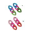 Elegant Candy Color Chain Earrings Stylish Chain Earrings Dangle Earring In Assorted Color For Fashion Enthusiasts