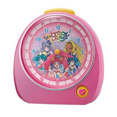 RHYTHM PreCure Alarm 4ZM606AY13 StarTwinkle Clock, Pink, 13.2x13.7x8.4cm,