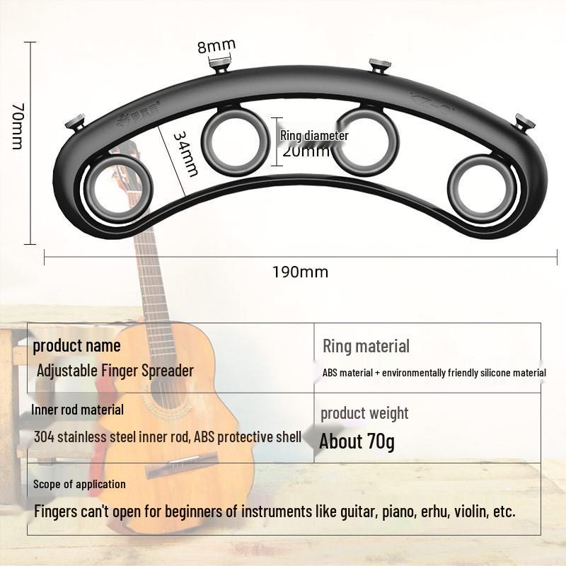 Adjustable Guitar Finger Stretcher and Trainer - Universal Musical Instrument Aid