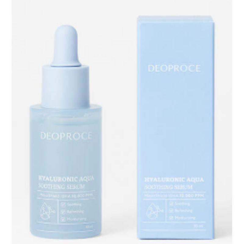 DEOPROCE Hyaluronic Aqua Soothing Serum Ampoule 30ml – Deep Hydration & Skin Calming Moisture Serum