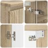 Bathroom Furniture Set 4 Pcs Sonoma Oak Engineered Wood and Glass