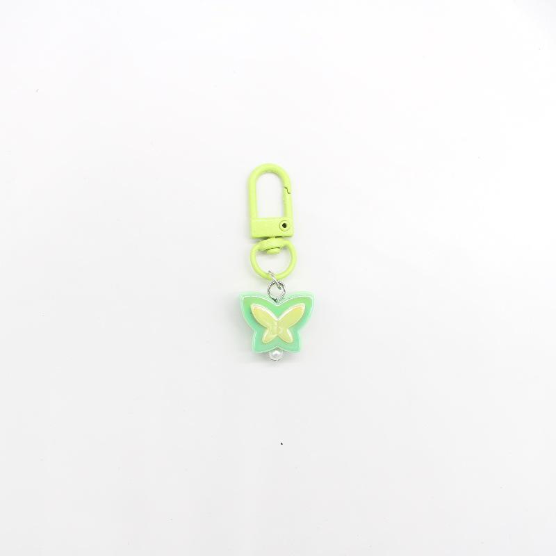 Colorful Resin Butterfly Pendant Keychain - Cute & Simple Bag Charm for Girls