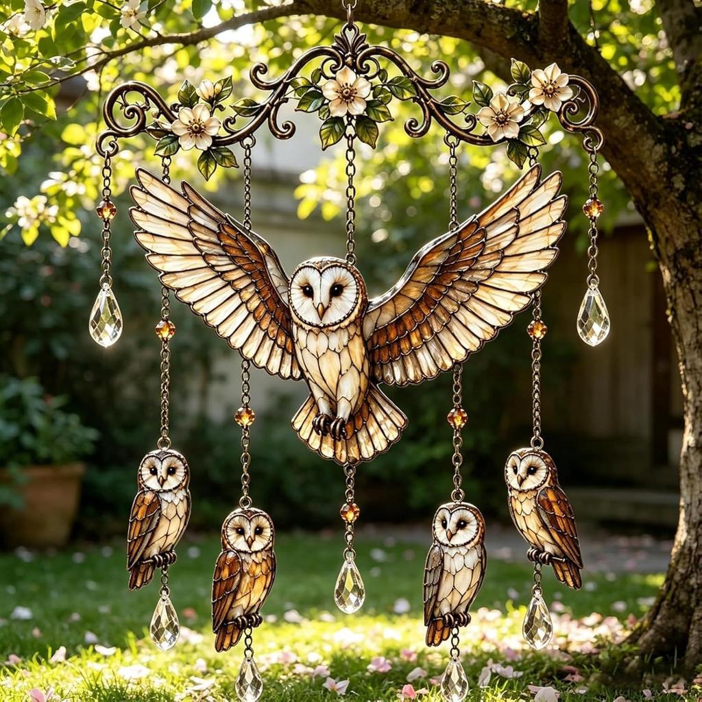 Elegant Hummingbird Garden Wind Chime Colorful