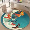 1pc Butterfly Moon Office Round Area Rug, Indoor Mat Suitable ForOffice, Under Office Chairs Bedroom Living Room Home Decor, Room Deco  D075