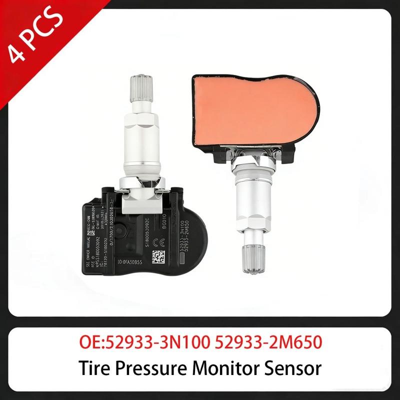 4 PCS Tire Pressure Monitor Sensor 52933-3N100 52933-2M650 433MHz For Hyundai Accent Genesis I30 Santa Fe Kia Ceed Kia Sorento