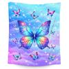 Super Soft Funny Butterfly Throw Blanket Cozy Fleece Fuzzy Plush Flannel Blanket for Travel Camping Living Room Sofa Decor Gift
