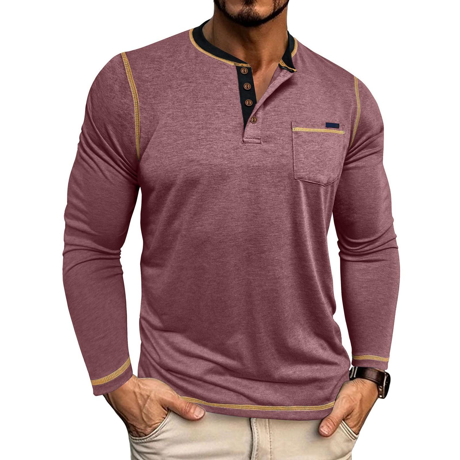 

Мужская свободная повседневная толстовка с длинными рукавами, лацканами и застежкой-молнией XL винный