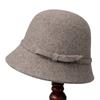 Wool Bucket Hat Women's Retro Autumn and Winter Thermal Basin Hat Thousand Gold Top Hat