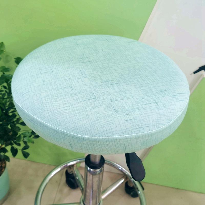 1 Bar Stool Cover Round Stool Cover with Elastic Bands Bar Stool Seat Cover Slipcover Washable Stool Cushion Cover Feature Stretch Fabric Dia D30-34cm
