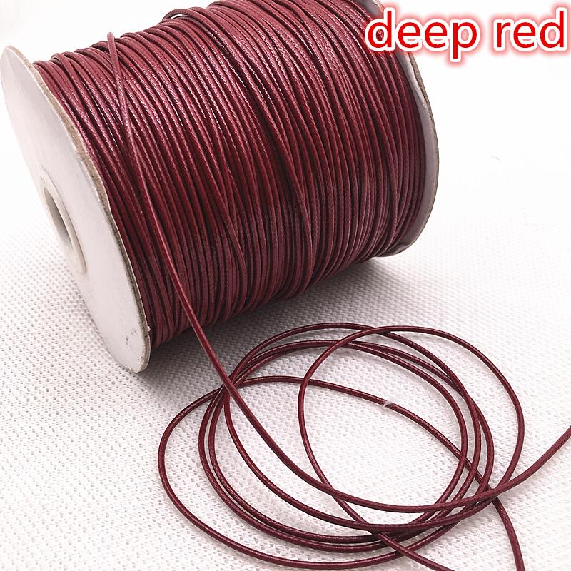 NEW 10 Meters 1mm 1.5mm Waxed Cotton Cord Waxed Thread Cord String Strap Necklace Rope Bead DIY Jewelry Making for Bracelet