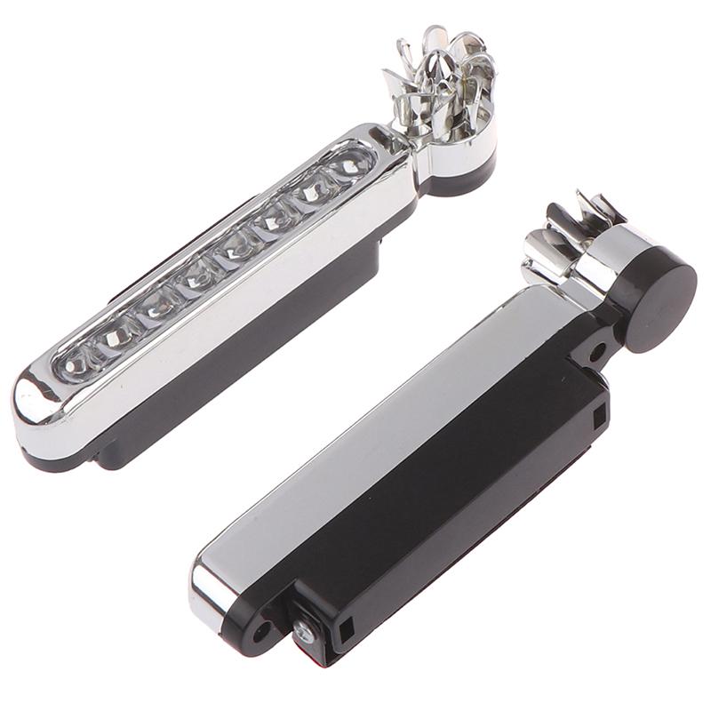 1Pcs Wind Powered 8 Led Car Drl Daytime Running Light Fog Warning Auto Head Lamp