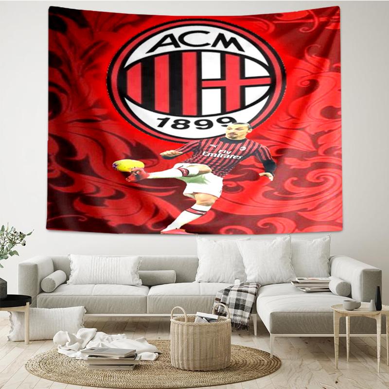 Ac Football Club Tapestry Hanging for Bedroom,Livingroom, Playroom,Decor Art Room Wall Tapestry Holiday and Birthday Gifts