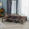 Raised Dog Bed Cooling Elevated Pet Cot with Breathable Mesh for Indoor Outdoor Use Brown, XX Large, 122 X 92 X 23cm