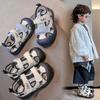 Summer Breathable Boys Sandals Non Slip Toe Cap Soft Sole Beach Shoes Girls Velcro Creek Walking Shoes