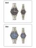 New Light Luxury Diamond Quartz Couples' Watch with Alloy Steel Band and Dual Calendar