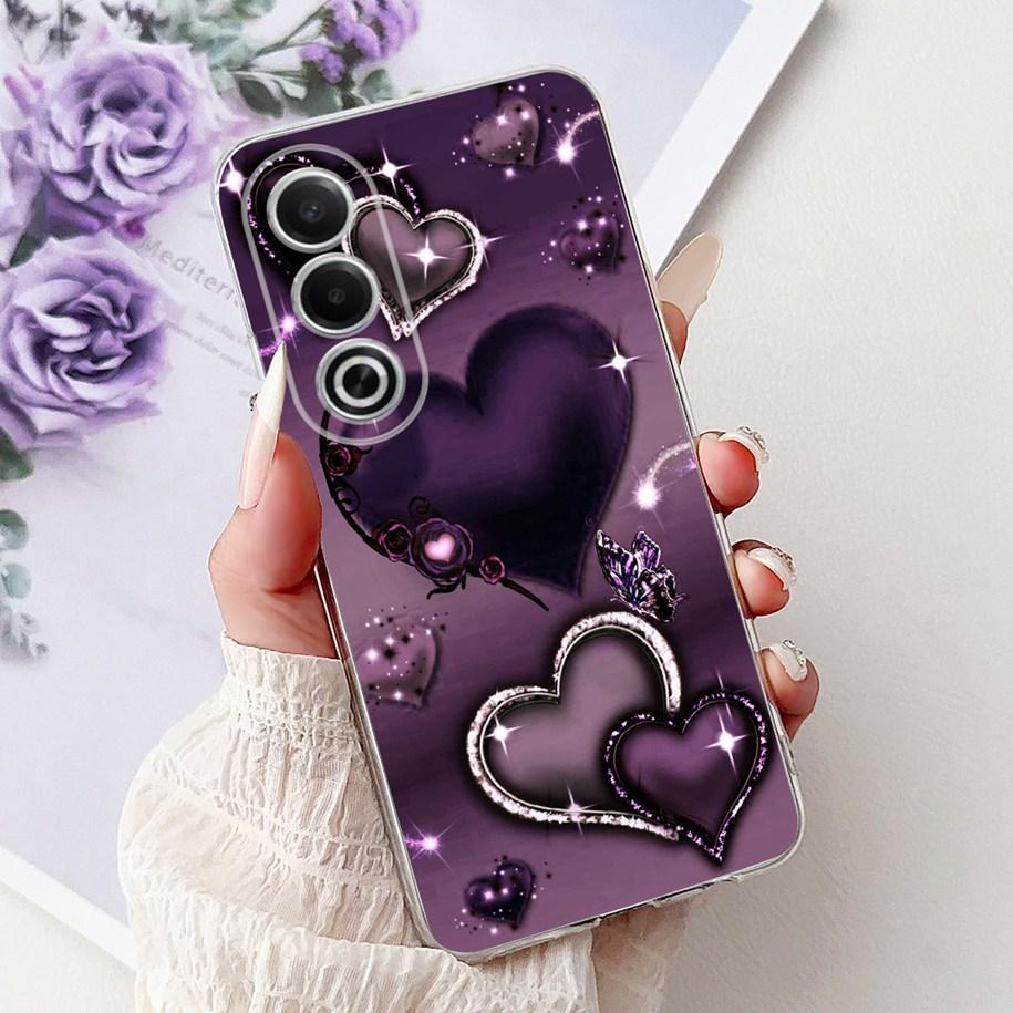For OPPO K12x A80 Case 2024 New Fashion Love Heart Soft Silicone Back Cover For OPPO A3 Pro 5G CPH2639 A 80 K 12x CPH2667 Bumper