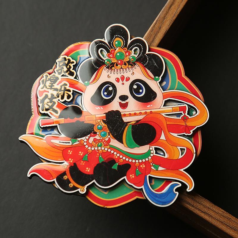 Cartoon Cute Panda Refrigerator Sticker Chinese Style 3d Cartoon Refrigerator Magnet Resin Fridge Magnet for Kitchen Decoration
