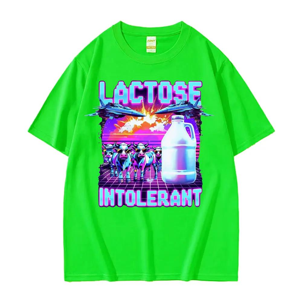 

Lactose Intolerant Meme Graphic TShirt Retro Milk 90s Funny Humor T Shirts Unisex Women Casual Cotton Oversized T Shirt Streetwear 4XL