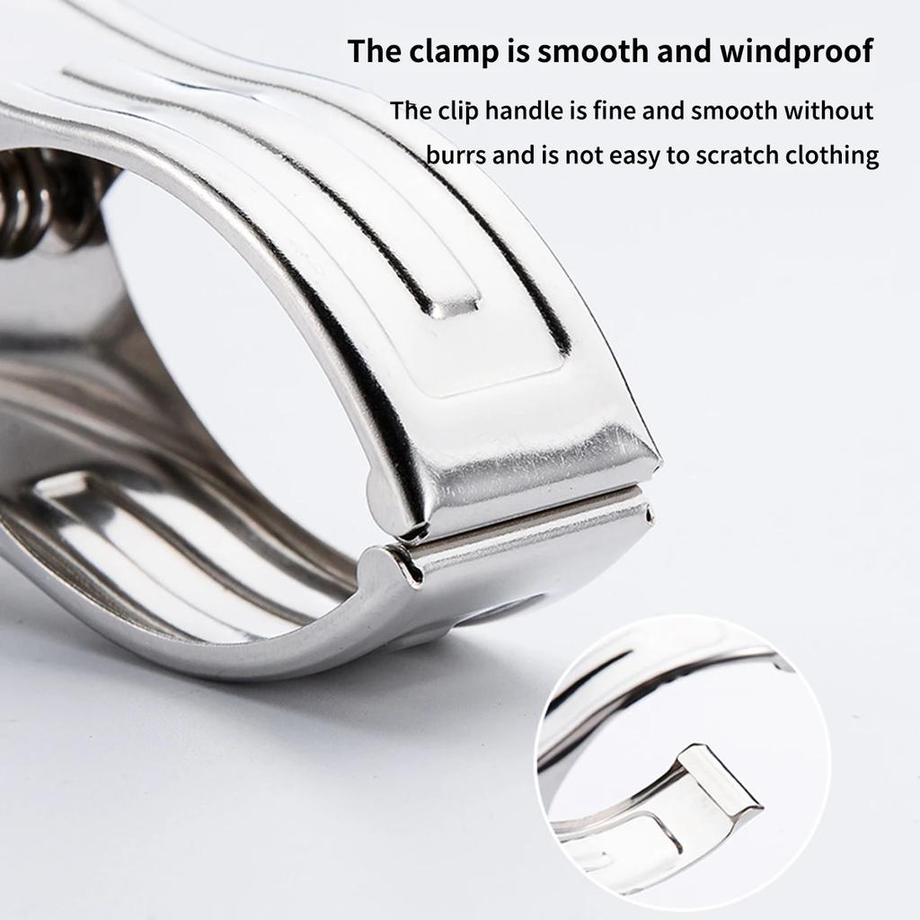 Heavy-Duty Windproof Laundry Clips - For Drying Clothes in Autumn, Winter & Harsh Weather - Reliable Stainless Steel Clips