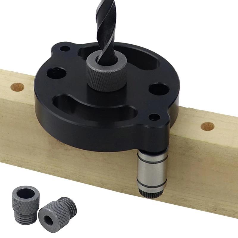 Self-centering 6 8 10mm Dowel Jig Wood Panel Puncher Hole Locator Beech Central Holing Position Measuring Drilling Woodworking Tool