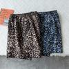 Sommer-Strandshorts für Herren in Übergröße, elastische Taille, Leopardenmuster, lässige Shorts für den Sommer