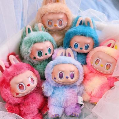 Cute Cartoon Labubu Doll Keychain Toy V3 Plush Toy Stuffed Anime Vinyl Face Doll Bag Pendant Key Chain Birthday Gifts Girl